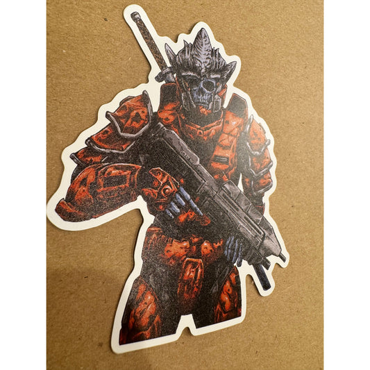 Armored Ninja Red Sticker