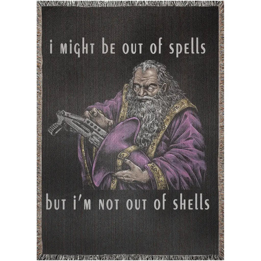 Out Of Spells (Woven Blanket) Threat Llama