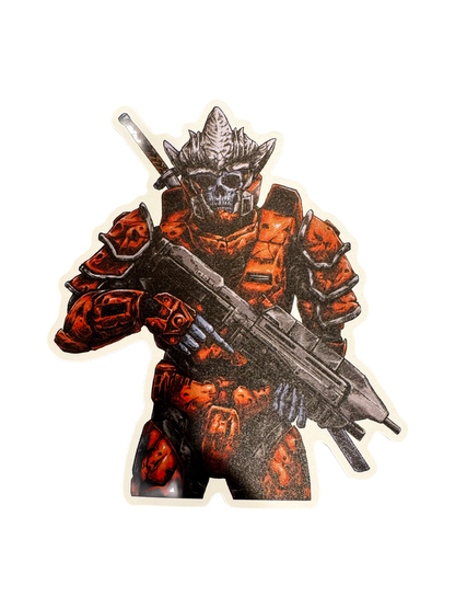 Armored Ninja Red Sticker