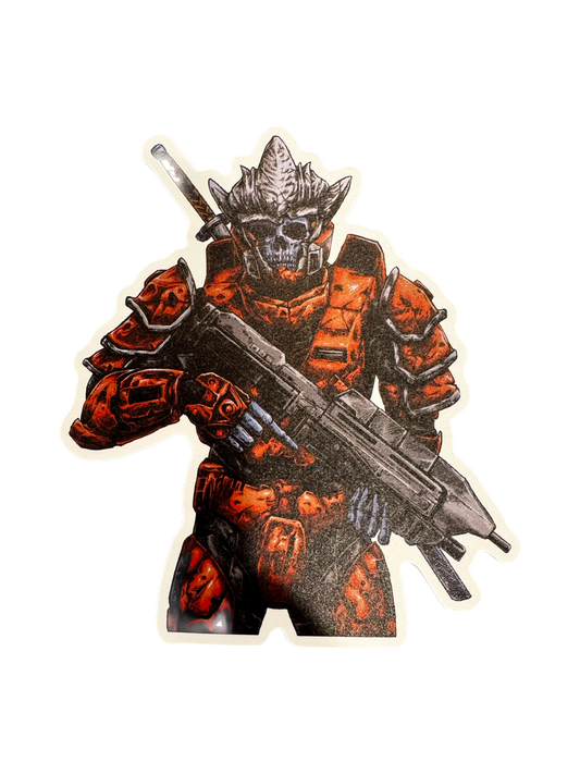Armored Ninja Red Sticker