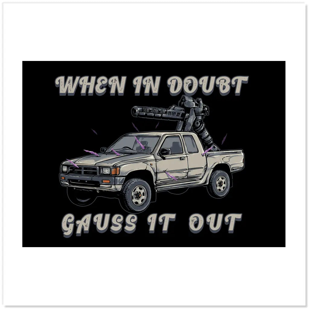 Gauss It Out (Sticker) Threat Llama