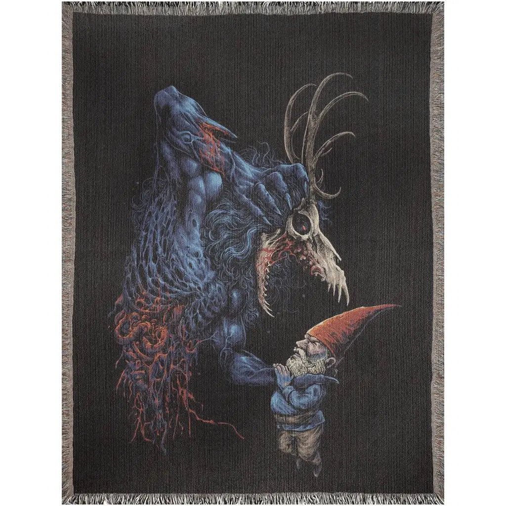 Gnome War (2) (Woven Blanket) Threat Llama