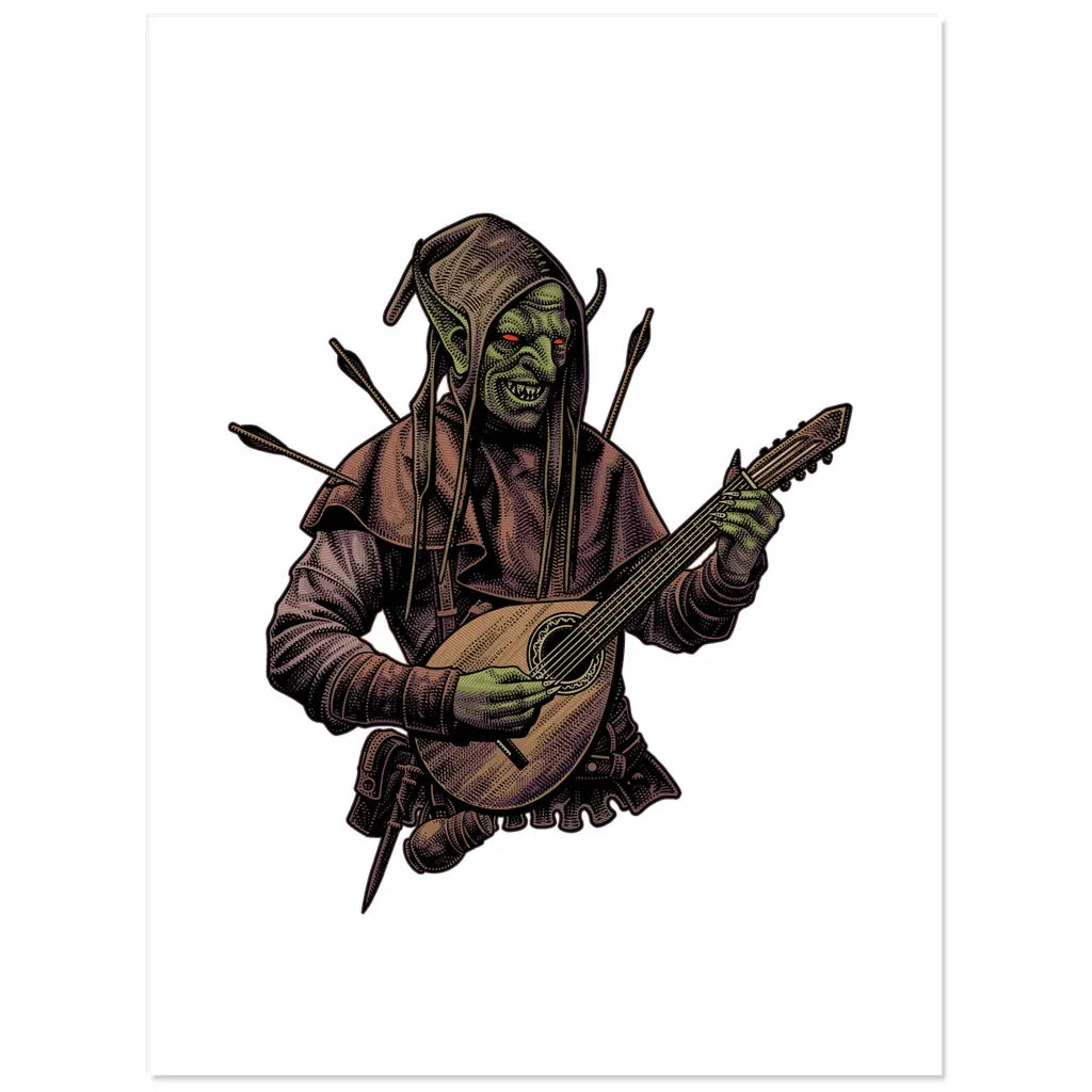 Goblin Bard (Sticker) Threat Llama