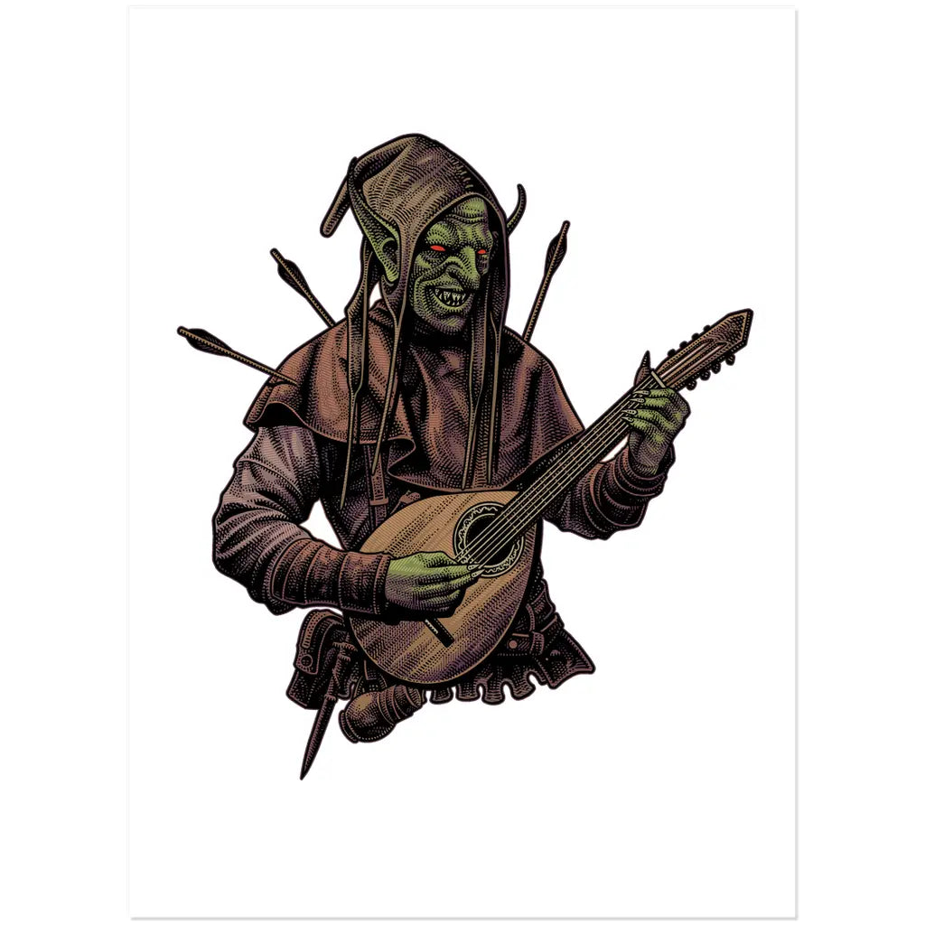 Goblin Bard (Sticker) Threat Llama