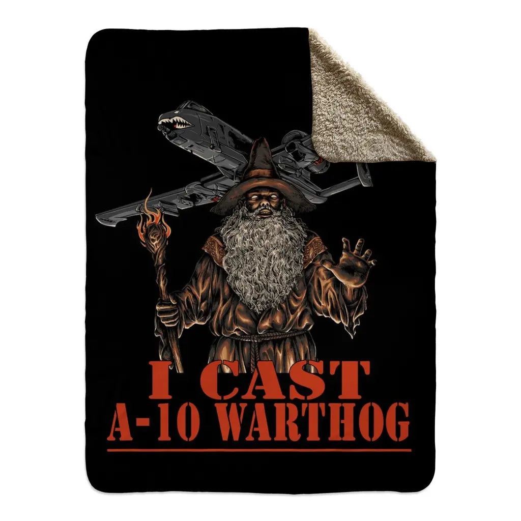 I Cast A-10 Warthog (Fleece Blanket) - Threat Llama