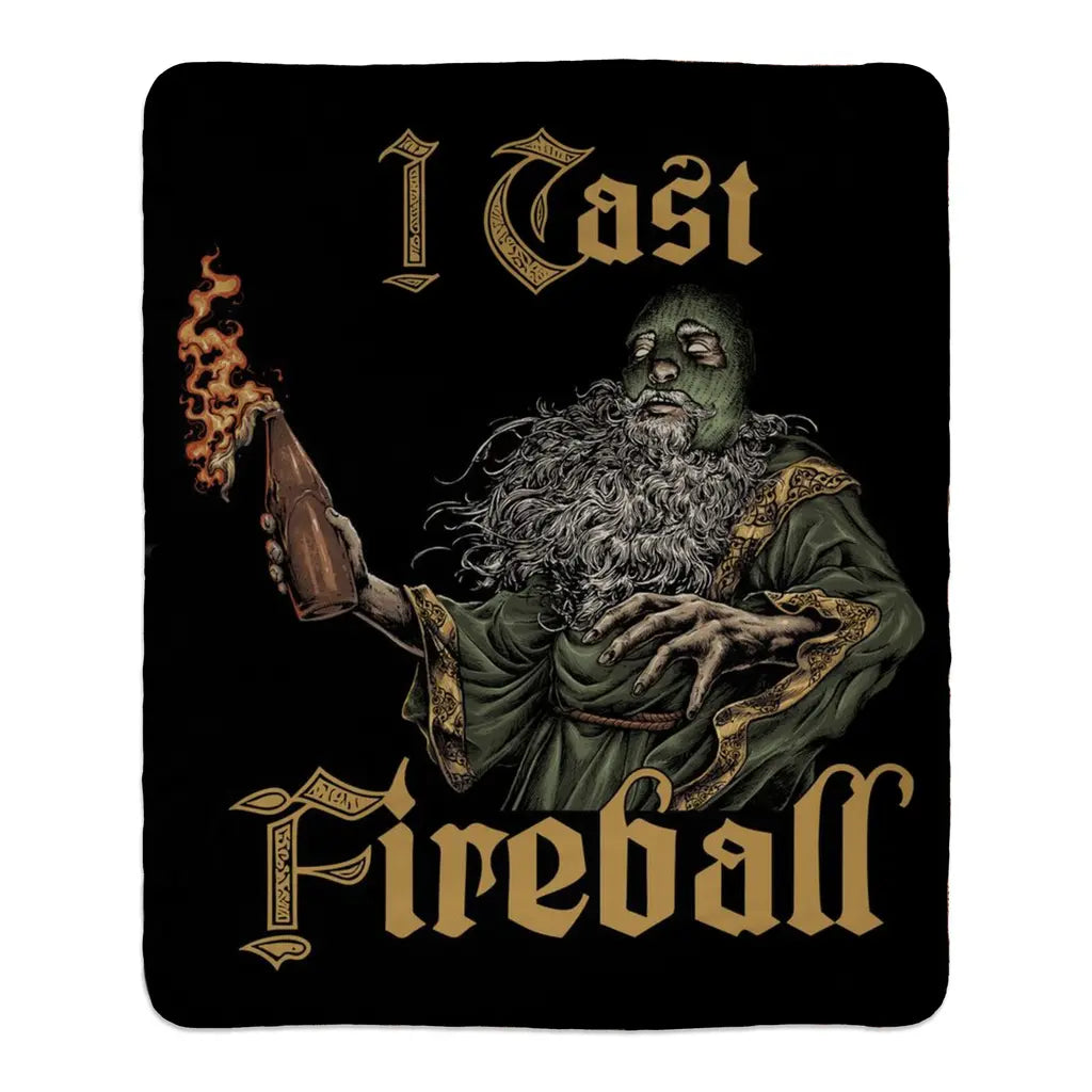 I Cast Fireball (Fleece Blanket) Threat Llama