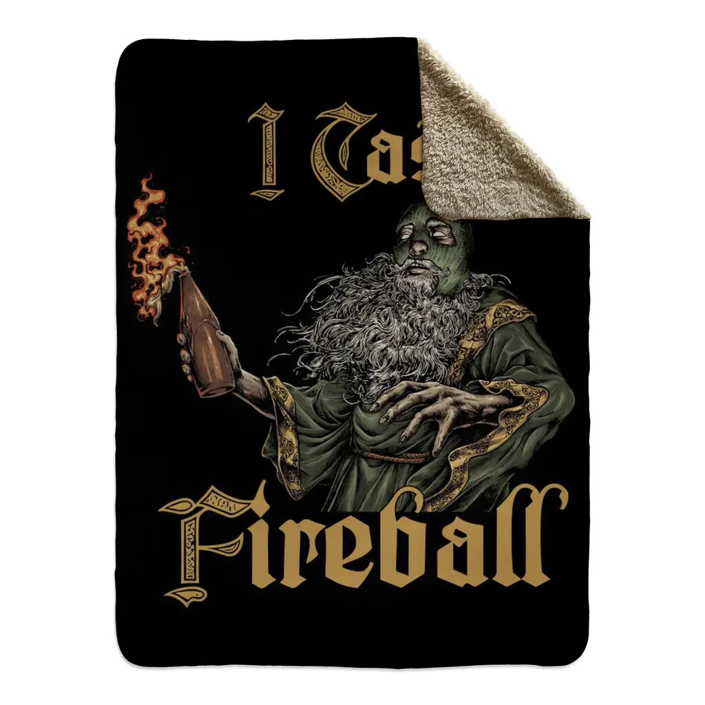 I Cast Fireball (Fleece Blanket) - Threat Llama