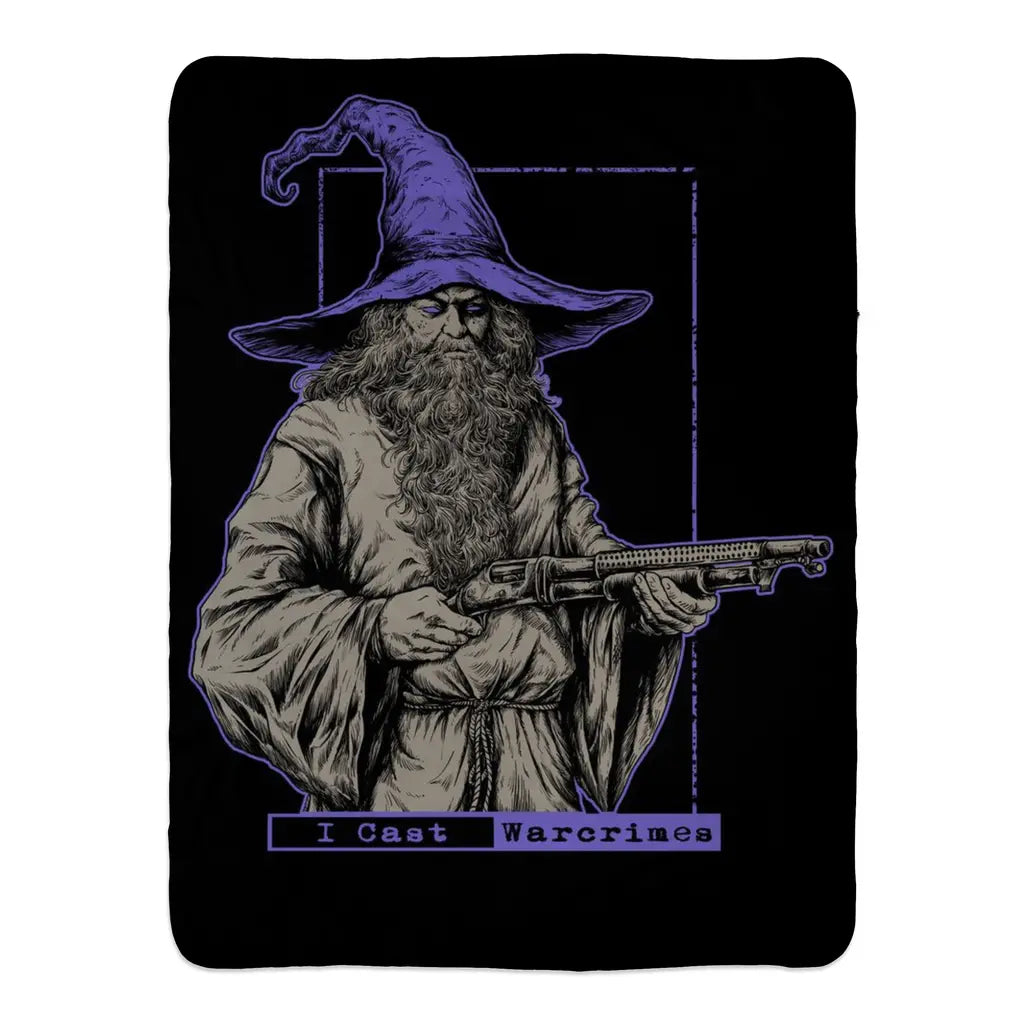 I Cast Warcrimes (Fleece Blanket) Threat Llama