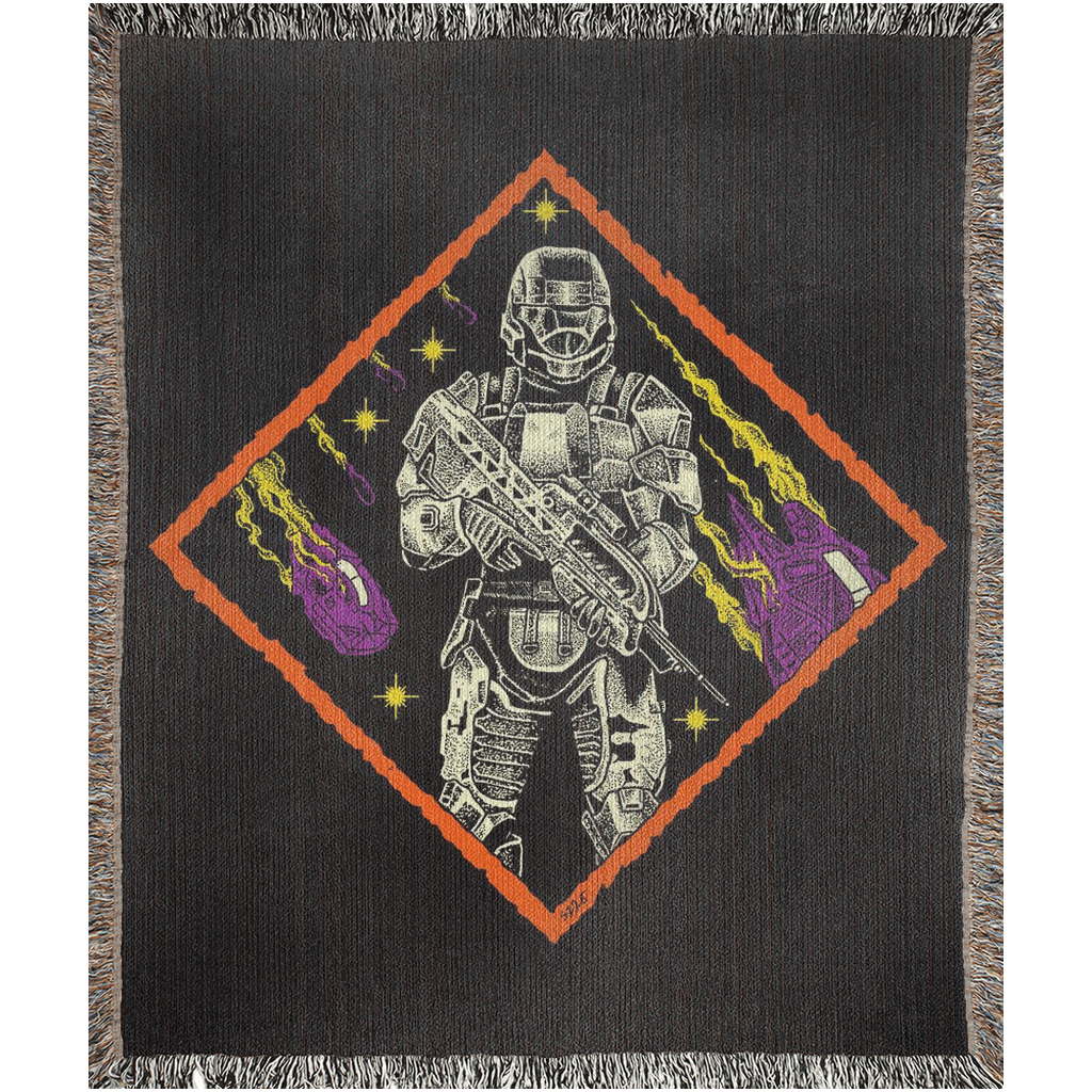 Metal Rain Woven Blanket