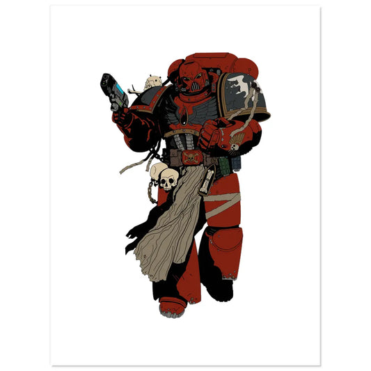 Red Space Man (Sticker) Threat Llama