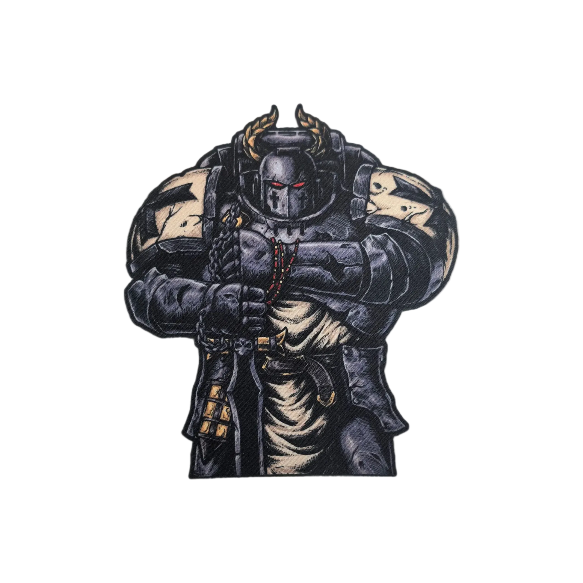Space Knight - 4”x 3.5" Sublimation Velcro Morale Patch Threat Llama