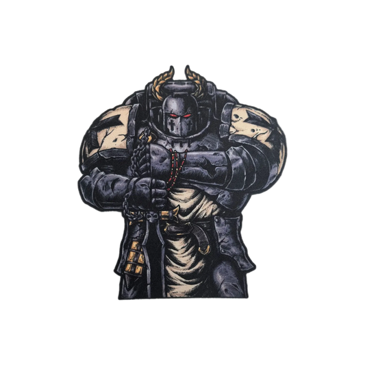 Space Knight - 4”x 3.5" Sublimation Velcro Morale Patch Threat Llama